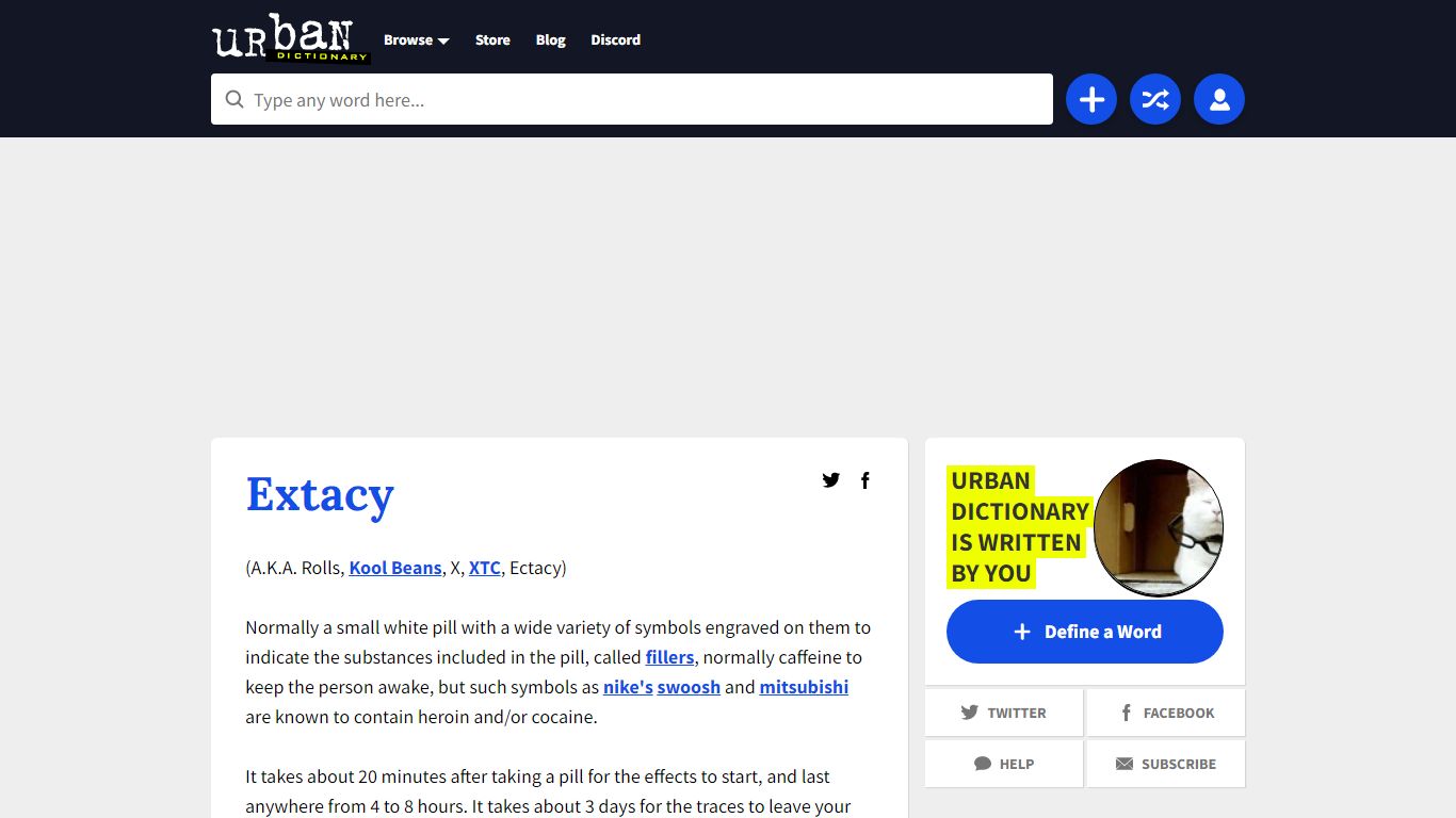 Urban Dictionary: Extacy